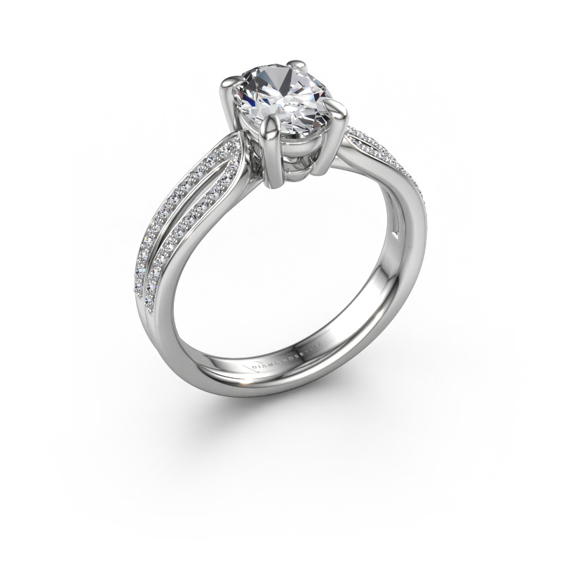 Bild von Verlobungsring Antonia ovl 2 950 Platin Lab-grown Diamant 1.33 crt