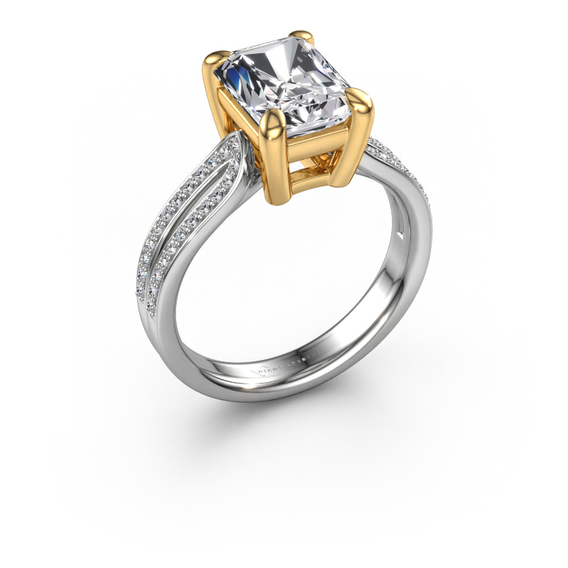 Image de Bague de fiançailles Antonia rad 2 585 or blanc Diamant synthétique 2.73 crt