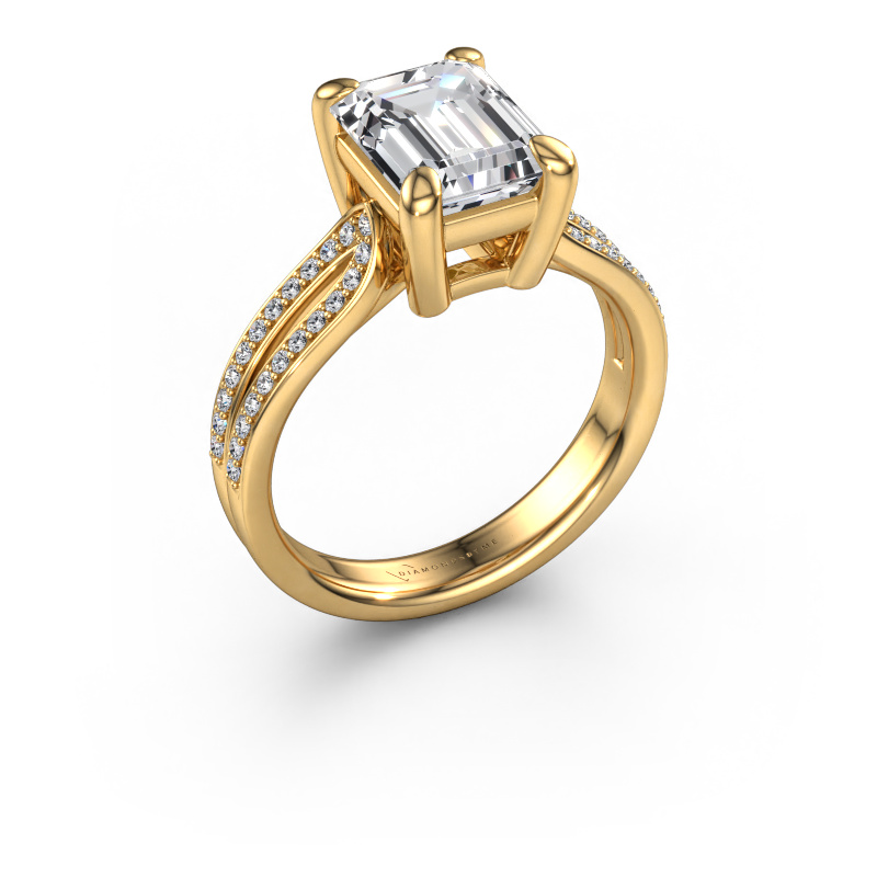 Image of Engagement ring Antonia eme 2 585 gold Lab grown diamond 5.23 crt