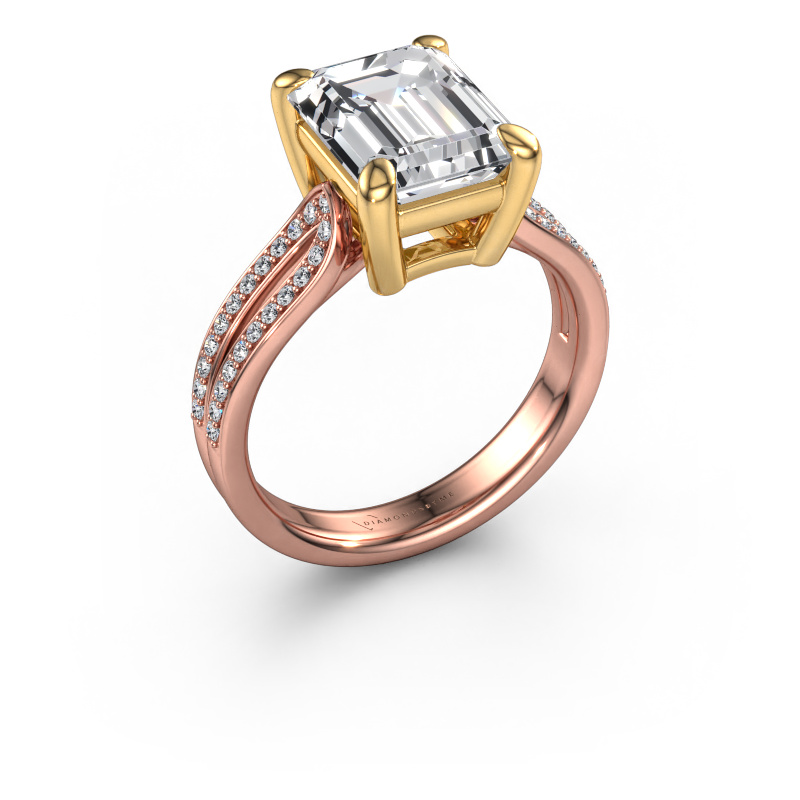 Image de Bague de fiançailles Antonia eme 2 585 or rose Diamant synthétique 7.23 crt
