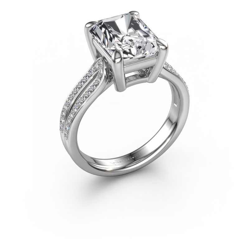 Image of Engagement ring Antonia rad 2 950 platinum Lab grown diamond 3.73 crt