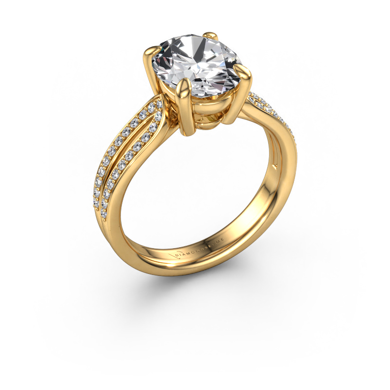 Image of Engagement ring Antonia ovl 2 585 gold Lab grown diamond 2.93 crt