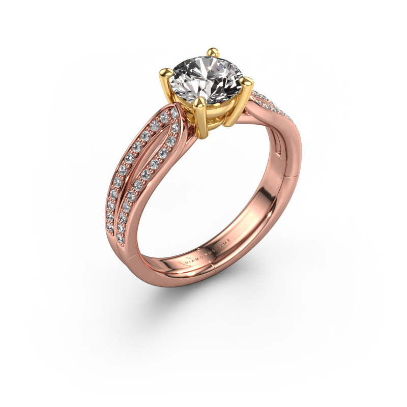 Image of Engagement ring Antonia rnd 2 585 rose gold Diamond 1.23 crt