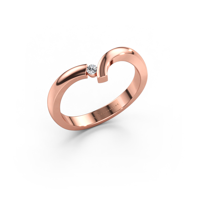 Immagine di Anello Arda 585 oro rosa Diamante lab grown 0.03 crt