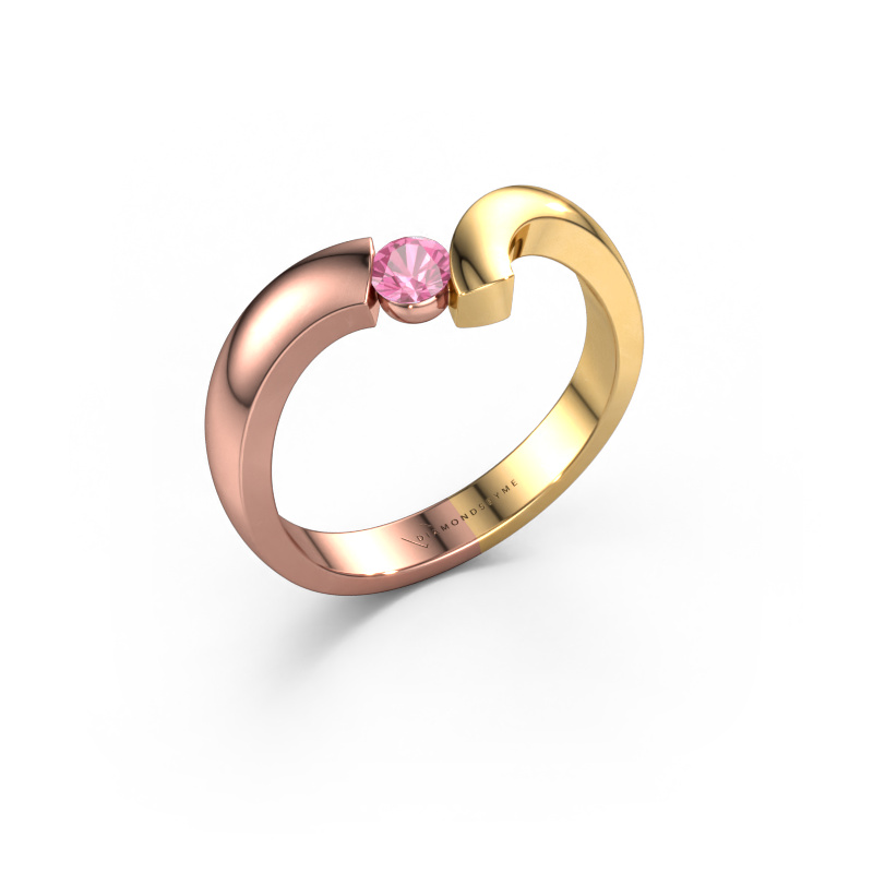 Bild von Ring Arda 585 Roségold Pink Saphir 3.4 mm