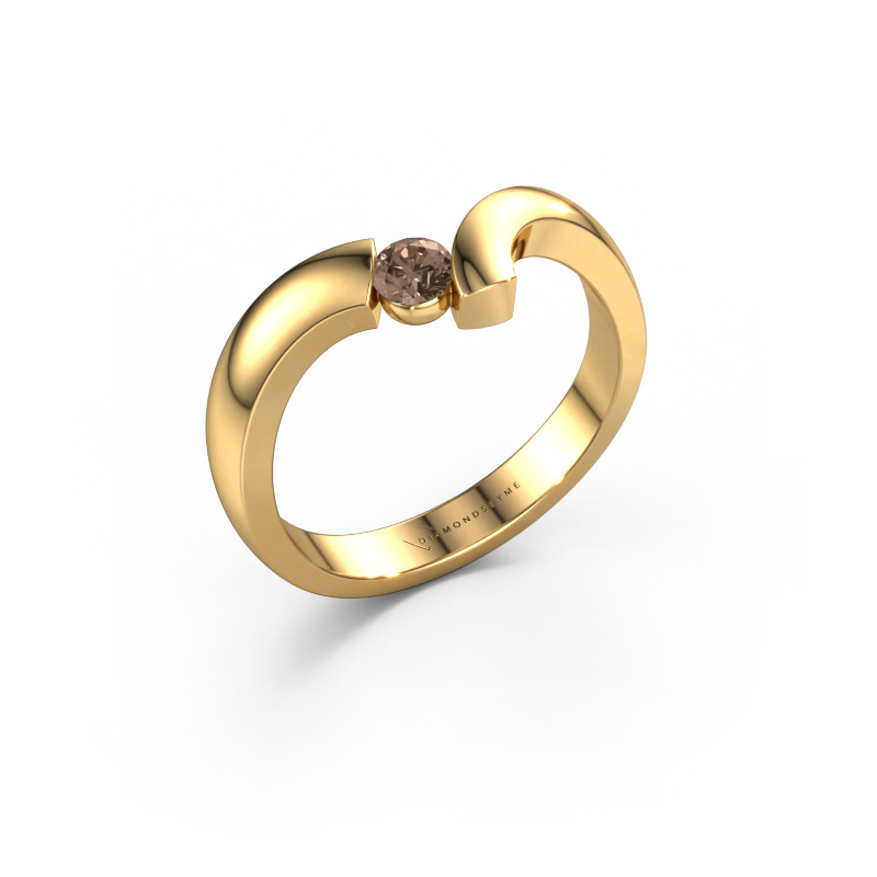 Image of Ring Arda 585 gold Brown diamond 0.15 crt