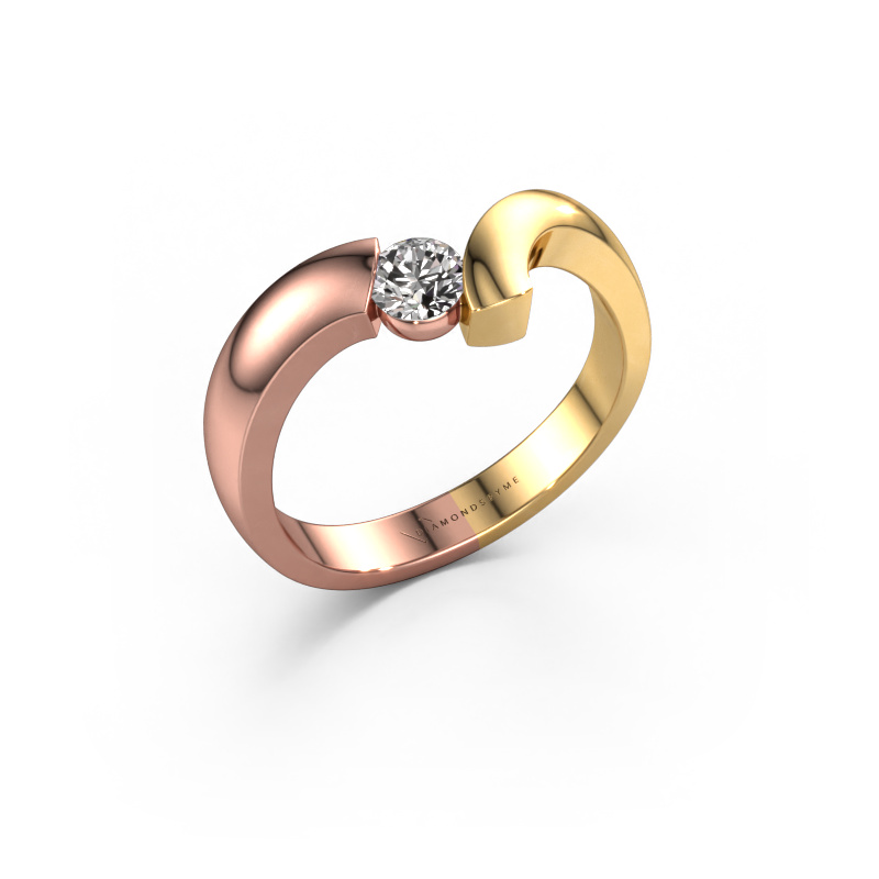 Bild von Ring Arda 585 Roségold Diamant 0.30 crt