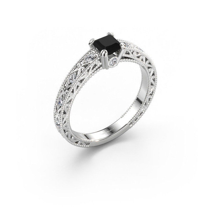 Immagine di Anello di fidanzamento Ardella 585 oro bianco Diamante nero 0.660 crt