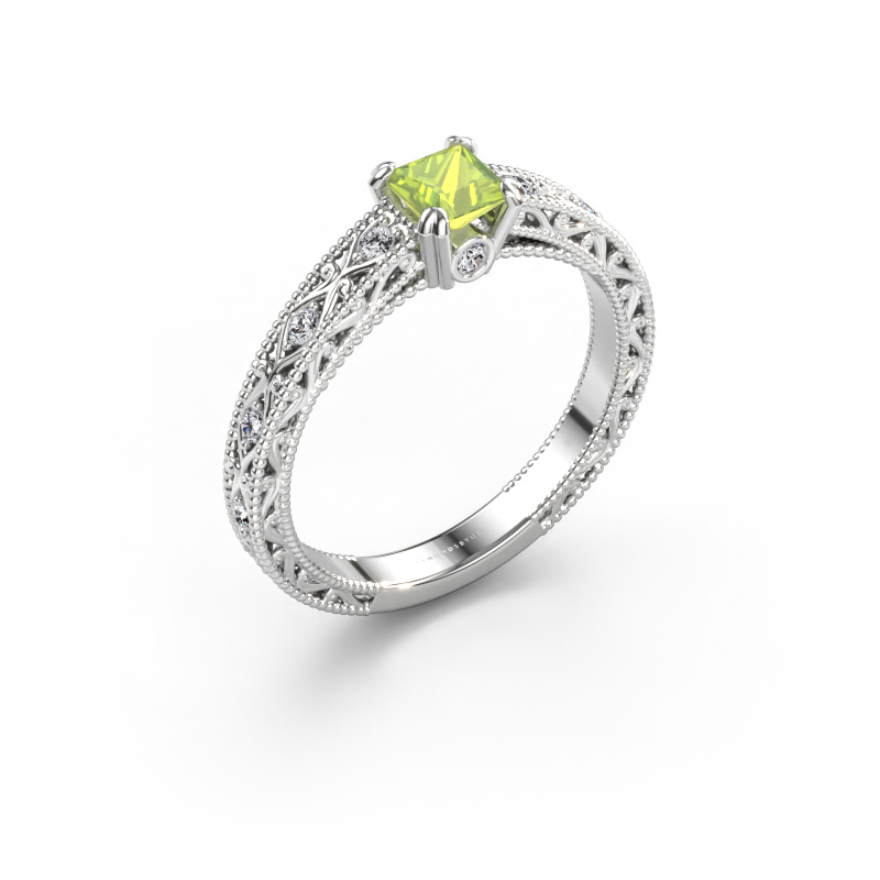 Bild von Verlobungsring Ardella 585 Weißgold Peridot 4 mm