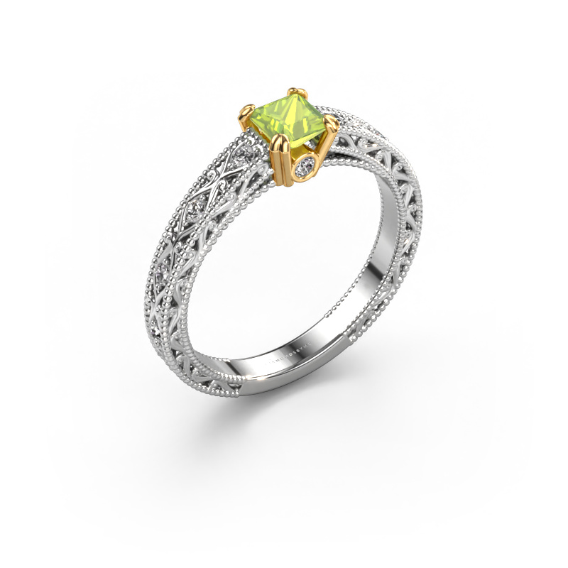 Bild von Verlobungsring Ardella 585 Weißgold Peridot 4 mm