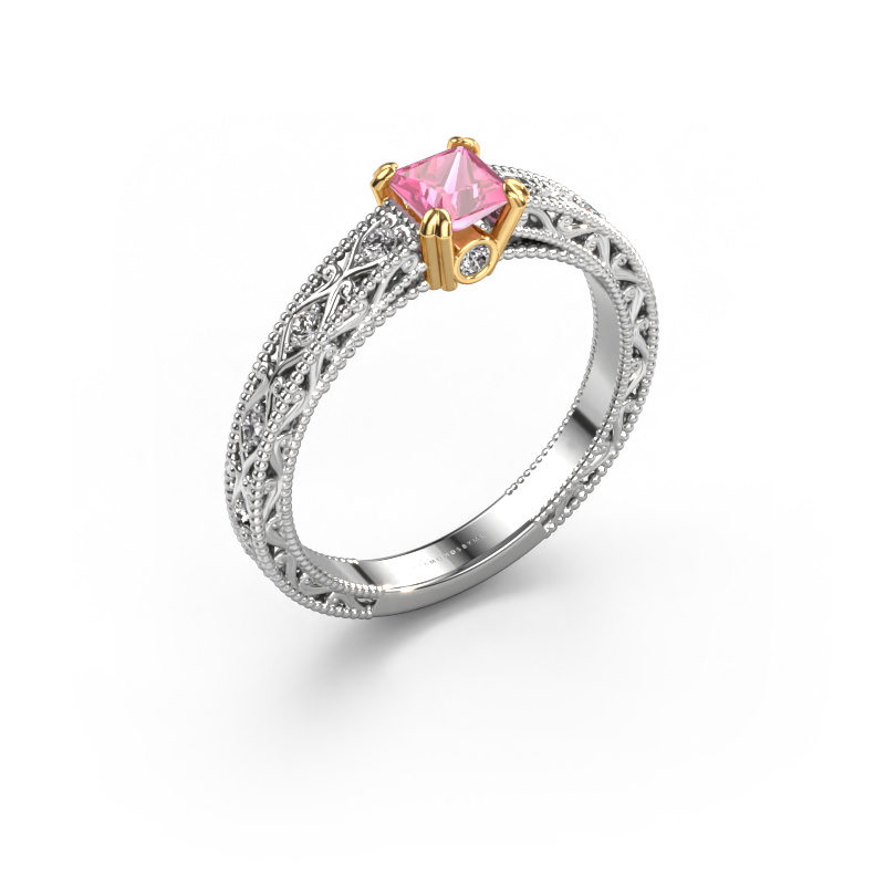Bild von Verlobungsring Ardella 585 Weißgold Pink Saphir 4 mm