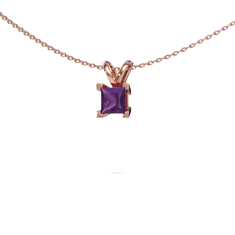 Image of Pendant Ariane 585 rose gold Amethyst 5 mm