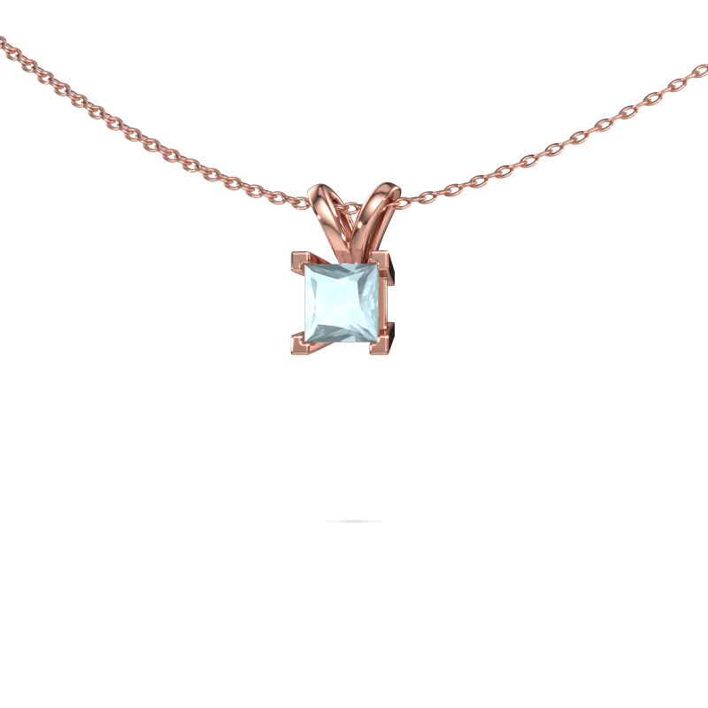 Image of Pendant Ariane 585 rose gold Aquamarine 5 mm