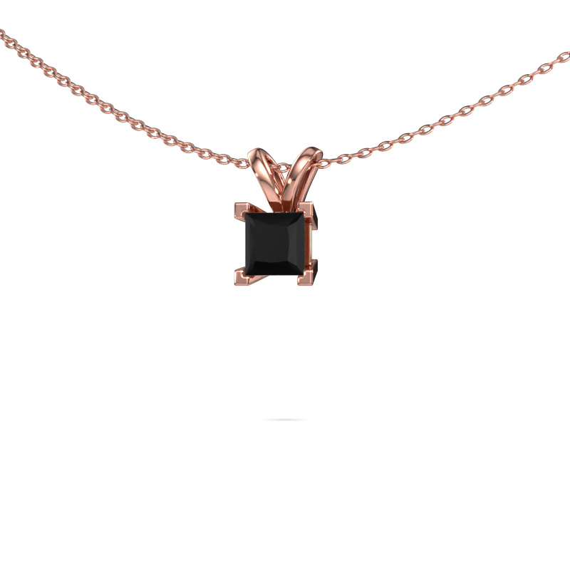 Image of Pendant Ariane 585 rose gold Black diamond 0.90 crt