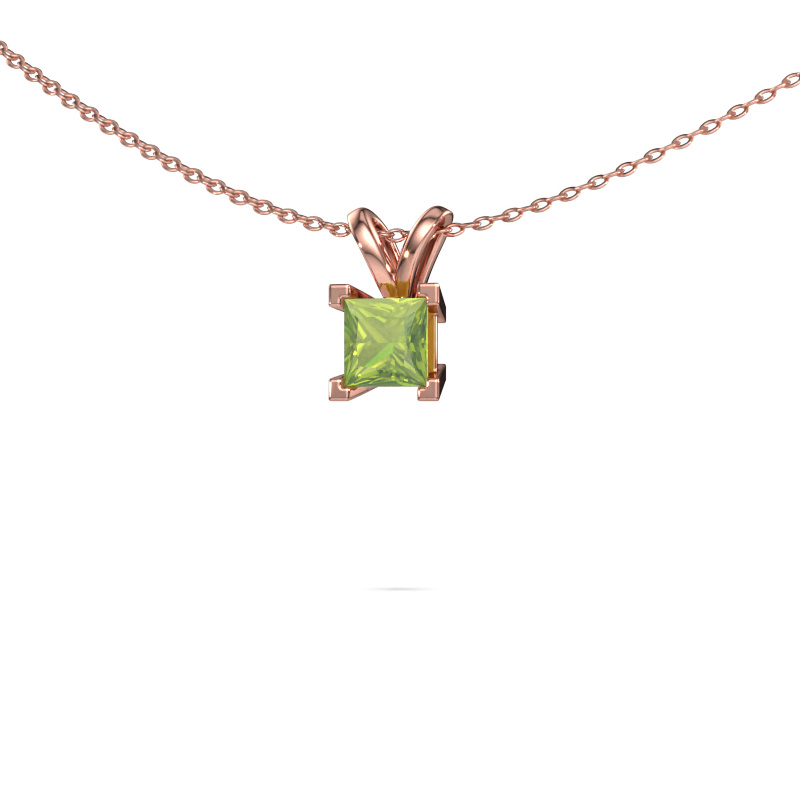 Image of Pendant Ariane 585 rose gold Peridot 5 mm