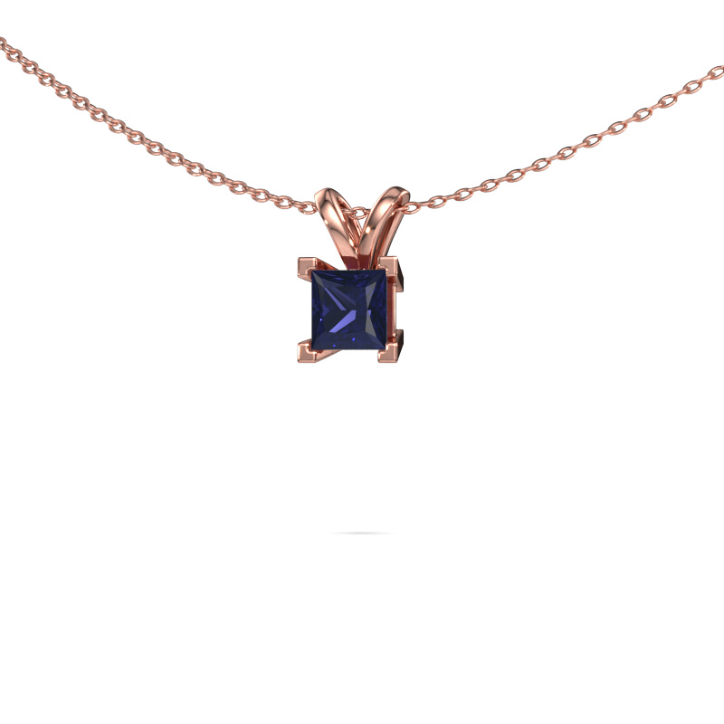 Image of Pendant Ariane 585 rose gold Sapphire 5 mm