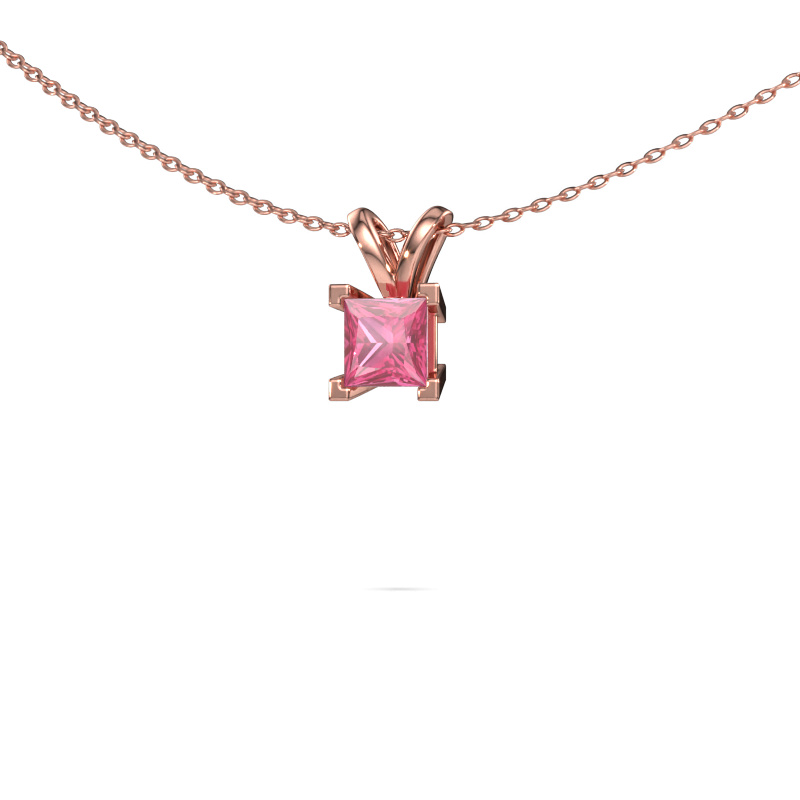Image of Pendant Ariane 585 rose gold Pink sapphire 5 mm