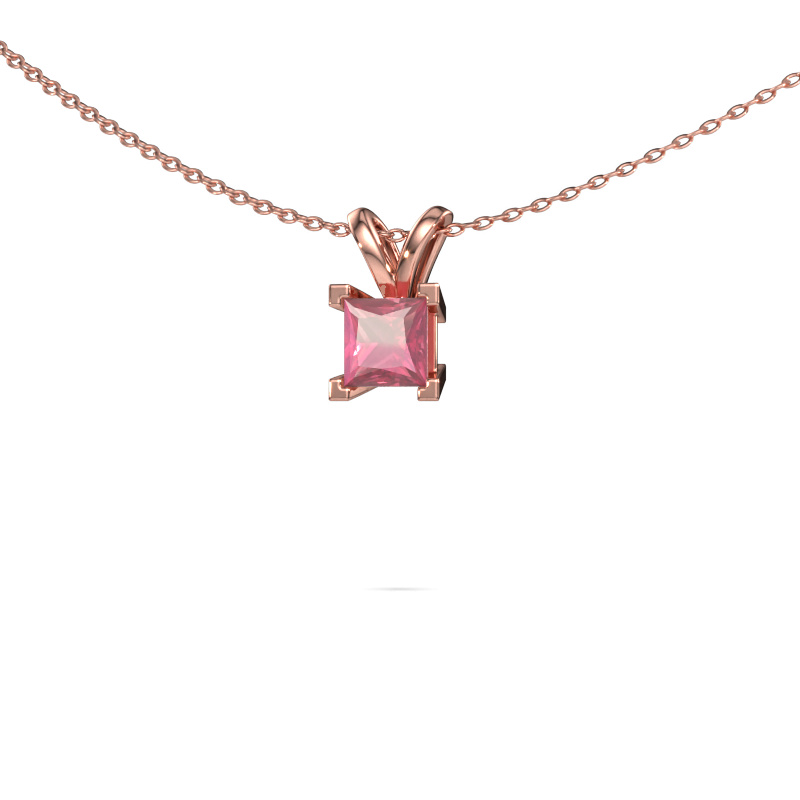 Image of Pendant Ariane 585 rose gold Tourmaline pink 5 mm