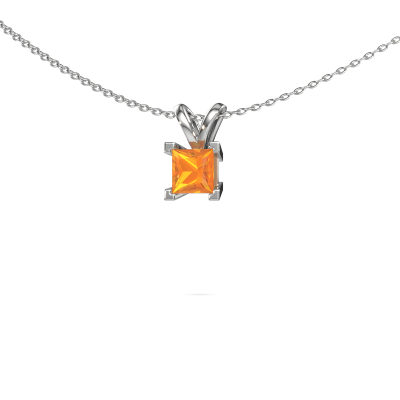 Image of Pendant Ariane 585 white gold Citrin 5 mm
