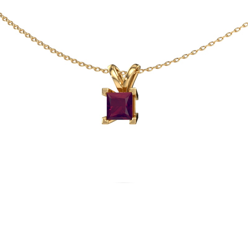 Image of Pendant Ariane 585 gold Rhodolite 5 mm