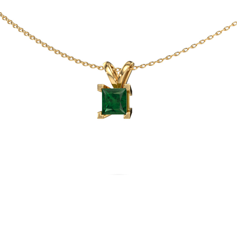 Image of Pendant Ariane 585 gold Emerald 5 mm