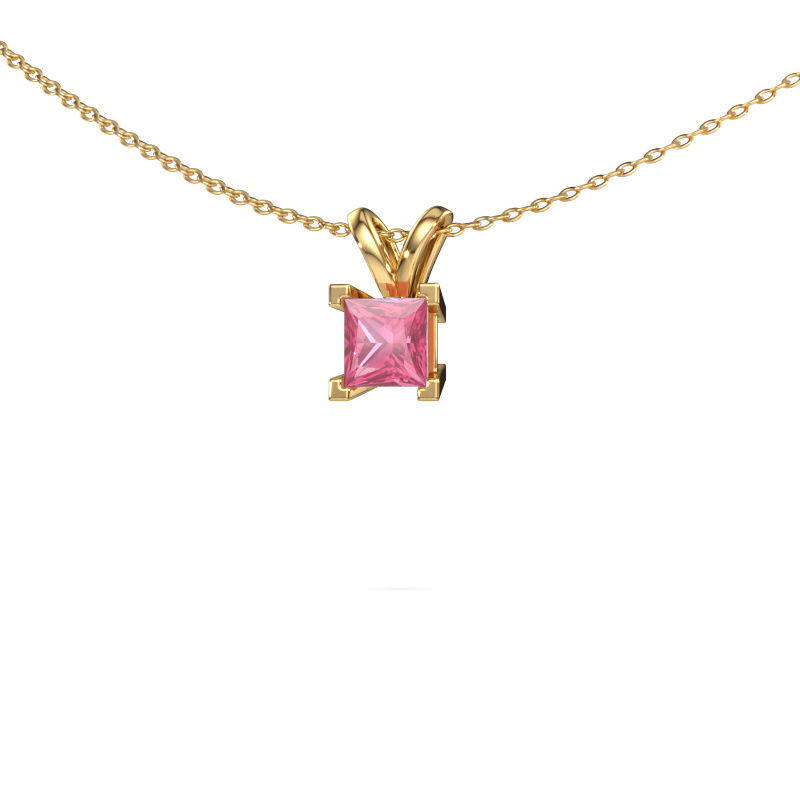 Image of Pendant Ariane 585 gold Pink sapphire 5 mm