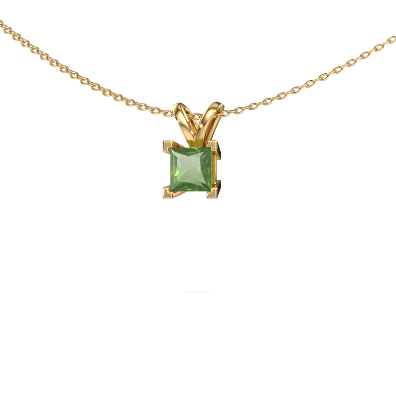 Image of Pendant Ariane 585 gold Tourmaline green 5 mm