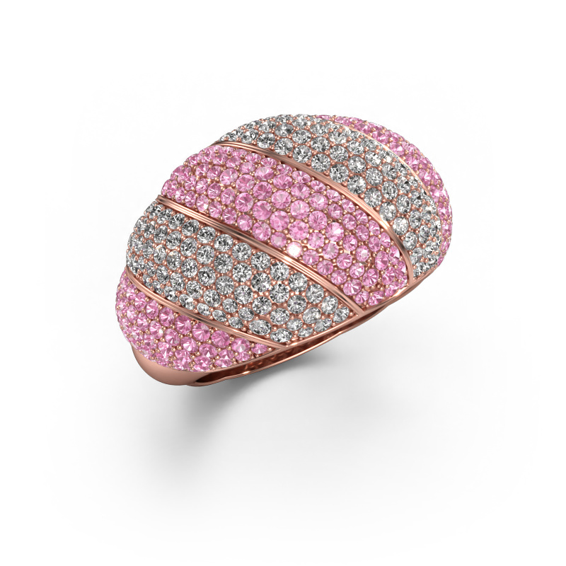 Bild von Ring Arleen 2 585 Roségold Pink Saphir 1 mm