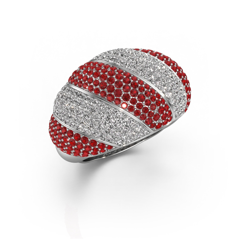 Image of Ring Arleen 2 950 platinum Ruby 1 mm