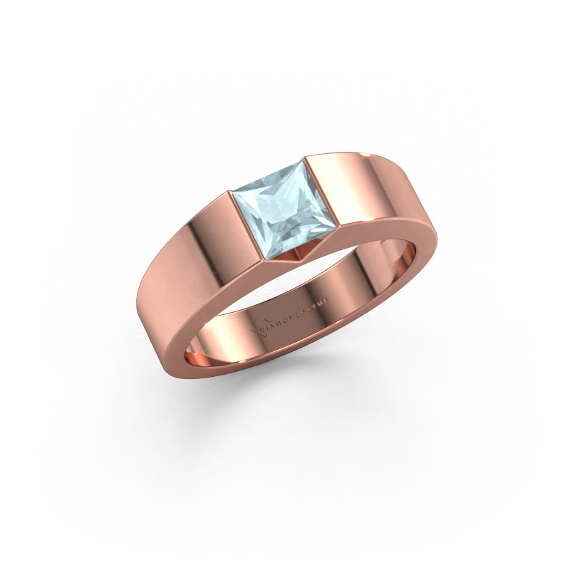 Image of Engagement ring Arlena 1 585 rose gold Aquamarine 4 mm