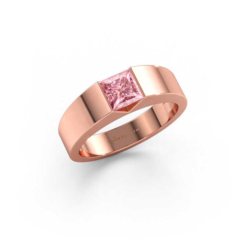 Image of Engagement ring Arlena 1 585 rose gold Pink lab grown diamond 4 mm