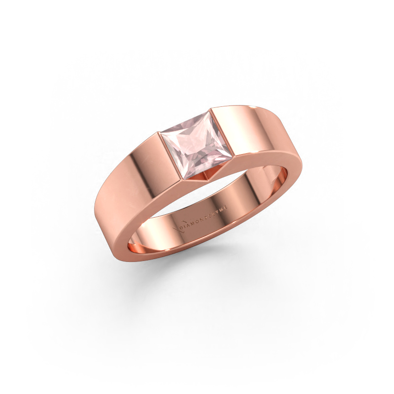 Immagine di Anello di fidanzamento Arlena 1 585 oro rosa Morganite champagne 4 mm