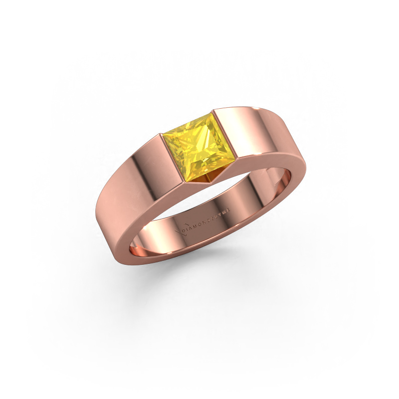 Image of Engagement ring Arlena 1 585 rose gold Yellow sapphire 4 mm