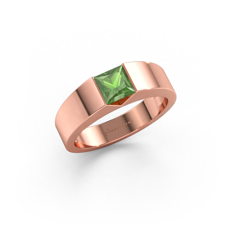 Bild av Förlovningsring Arlena 1 585 roséguld Grön turmalin 4 mm