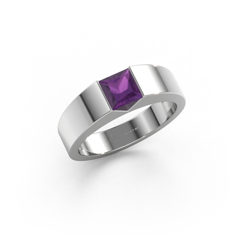 Bild von Verlobungsring Arlena 1 585 Weißgold Amethyst 4 mm