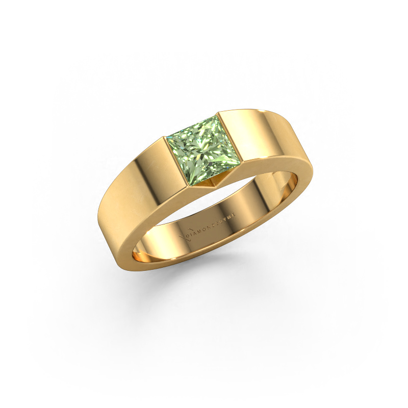 Image of Engagement ring Arlena 1 585 gold Green lab grown diamond 4 mm