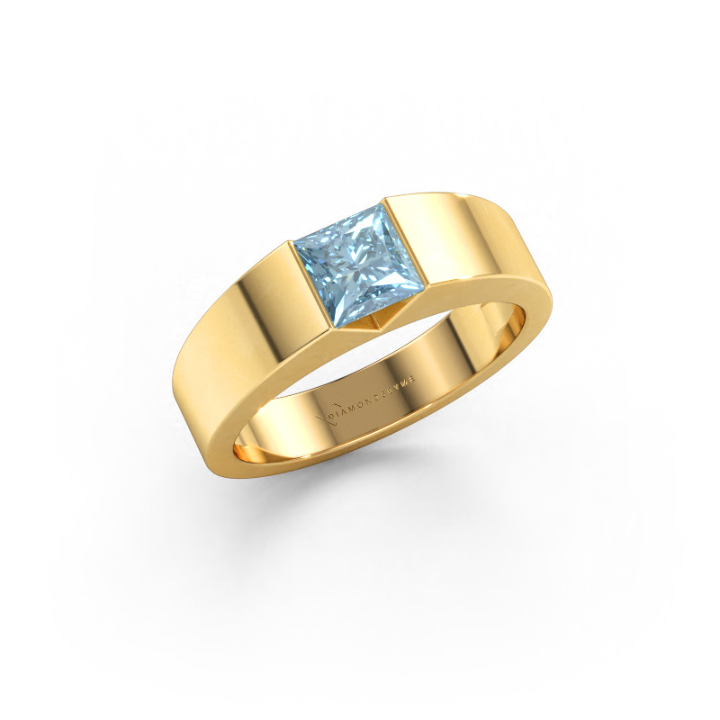 Image of Engagement ring Arlena 1 585 gold Blue lab grown diamond 4 mm