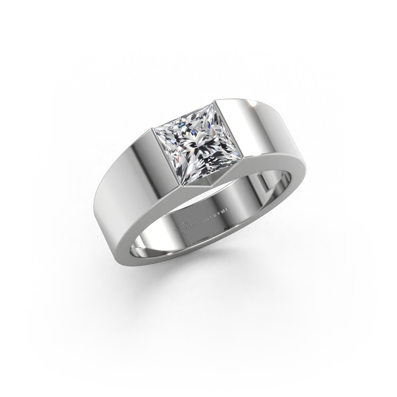Image de Bague de fiançailles Arlena 1 585 or blanc Diamant synthétique 0.80 crt