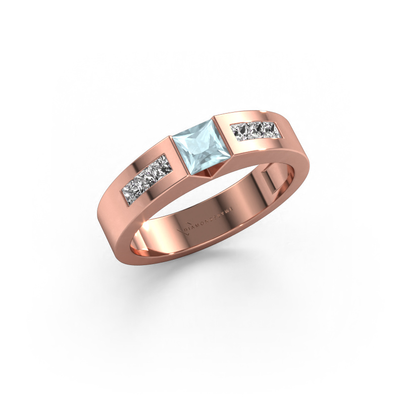 Image of Engagement ring Arlena 2 585 rose gold Aquamarine 4 mm