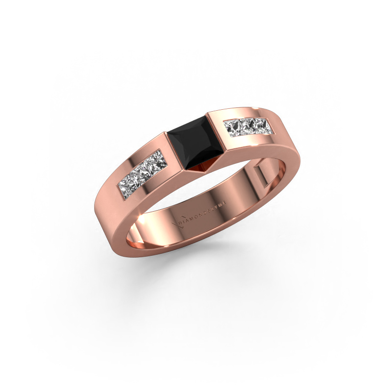 Image of Engagement ring Arlena 2 585 rose gold Black diamond 0.78 crt