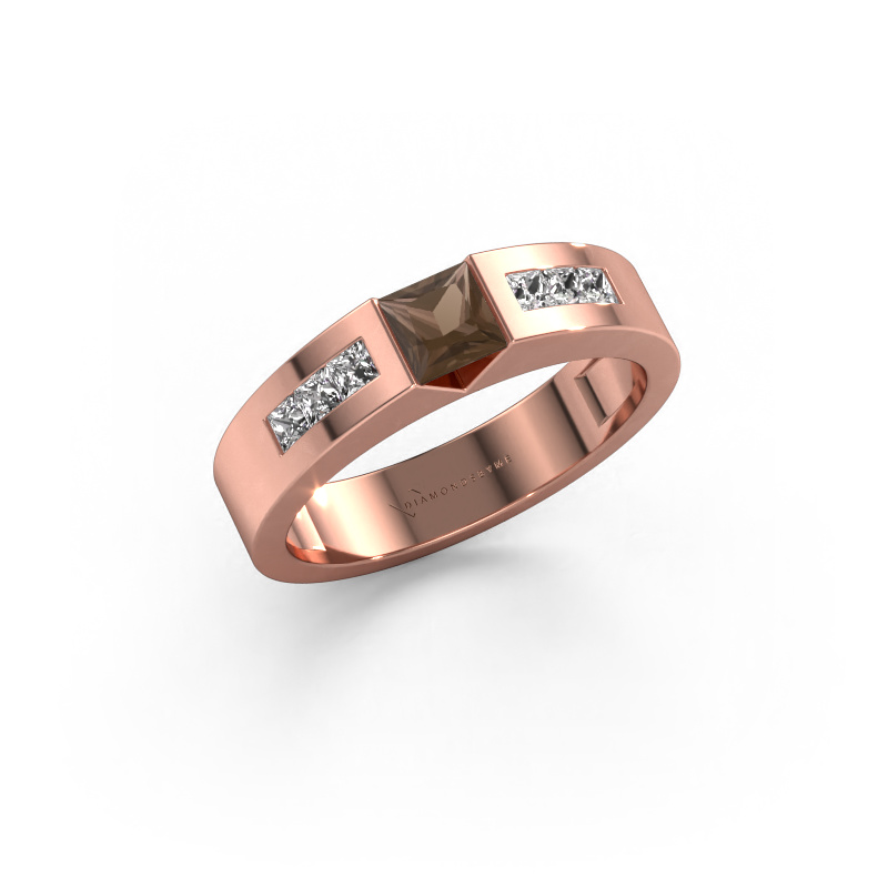 Afbeelding van Verlovings ring Arlena 2 585 rosé goud Rookkwarts 4 mm