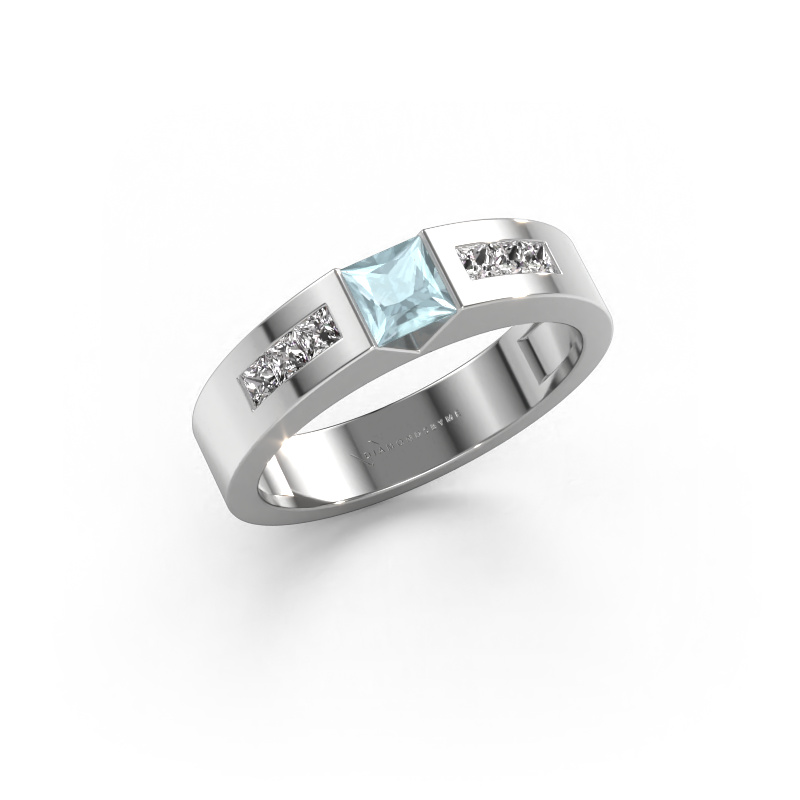 Image of Engagement ring Arlena 2 585 white gold Aquamarine 4 mm