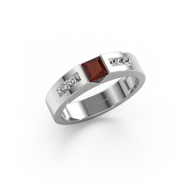Image of Engagement ring Arlena 2 950 platinum Garnet 4 mm