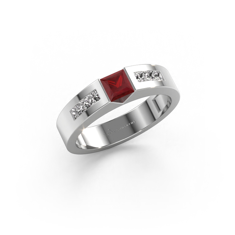 Bild von Verlobungsring Arlena 2 585 Weißgold Rubin 4 mm