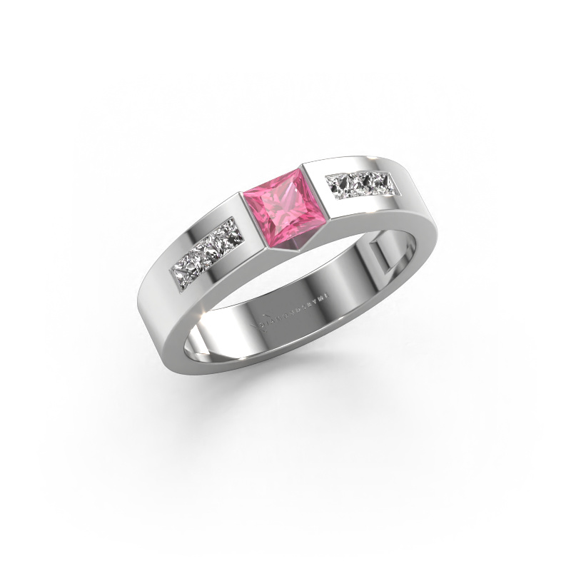 Image of Engagement ring Arlena 2 950 platinum Pink sapphire 4 mm