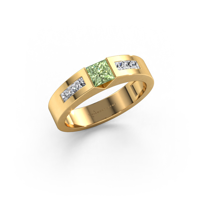 Image of Engagement ring Arlena 2 585 gold Green lab grown diamond 4 mm