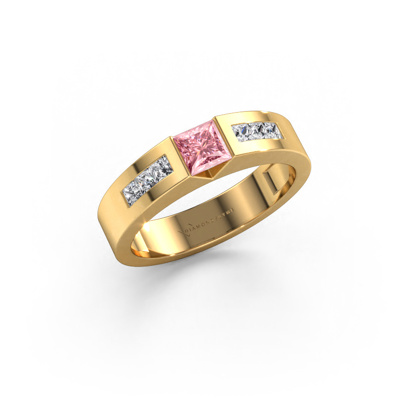 Image of Engagement ring Arlena 2 585 gold Pink lab grown diamond 4 mm