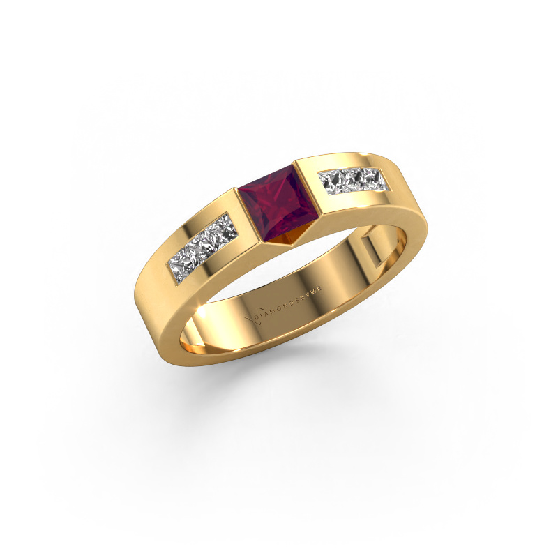 Image of Engagement ring Arlena 2 585 gold Rhodolite 4 mm