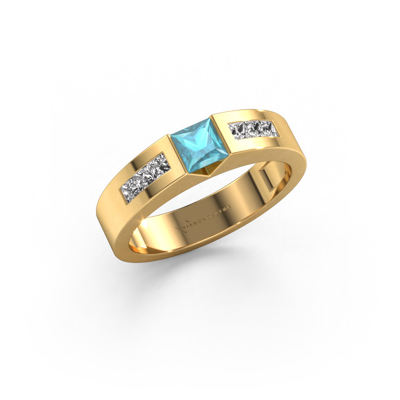 Image of Engagement ring Arlena 2 585 gold Blue topaz 4 mm
