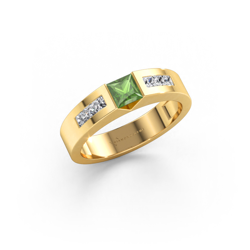 Bild von Verlobungsring Arlena 2 585 Gold Turmalin grün 4 mm